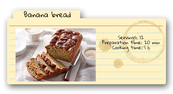 Banana Bread Recipe Card