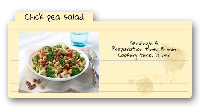 Chick Pea Salad Recipe Card