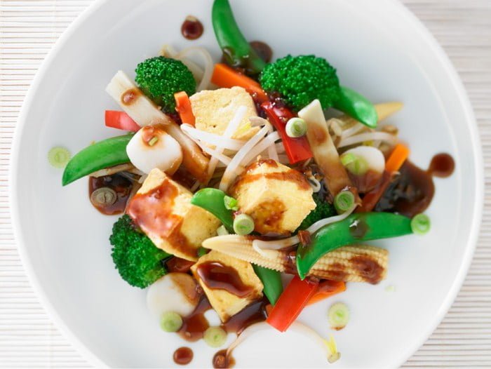 Vegetables tofu stir-fry
