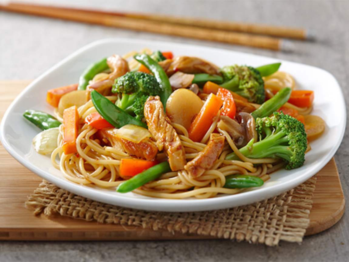 Spicy Garlic Pork with Noodles