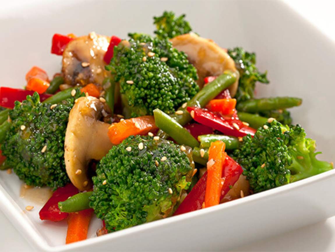 Asian Stir Fry infused with Green Tea and Ginger