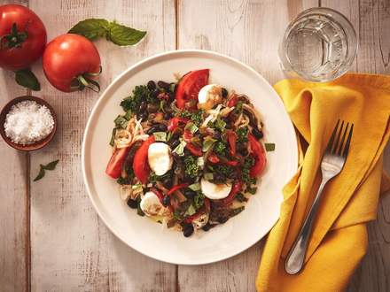 Salade tiède de céleri-rave et bocconcini