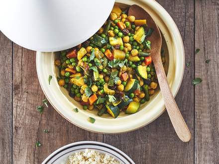 Tajine Végétarienne aux pois verts