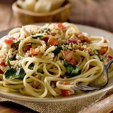 Linguines aux épinards et fines herbes