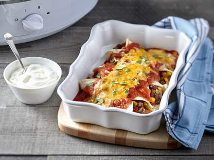 Slow cooker veggies for enchiladas