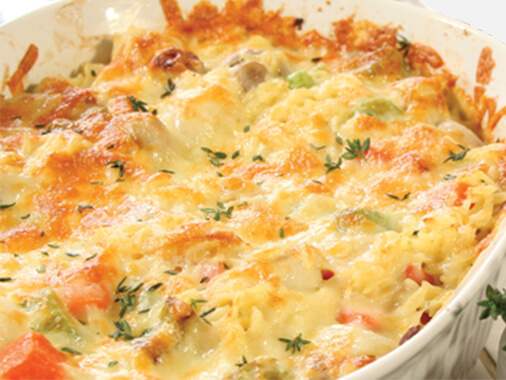 Orzo & Veggie Gratin