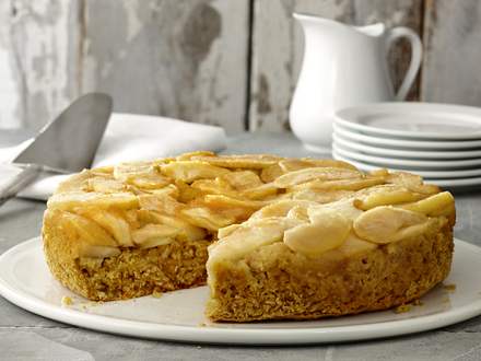 Gâteau-renversé aux pommes et au maïs