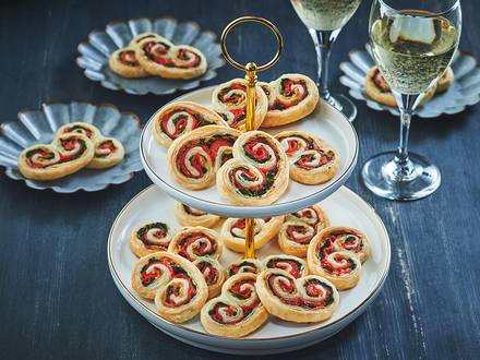 Bouchées feuilletées aux épinards, saumon fumé et Boursin