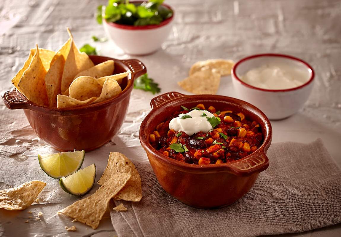 Veggie chili with corn