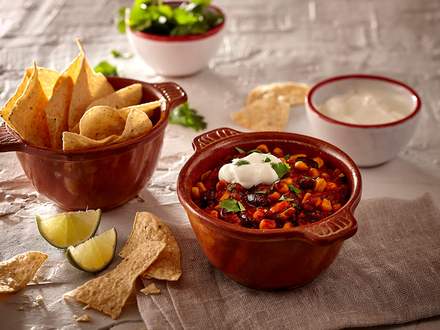 Veggie chili with corn