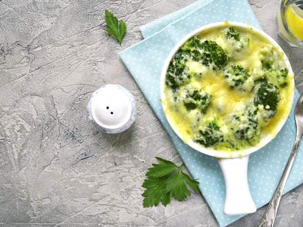 Gratin de brocoli au cheddar