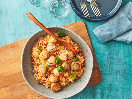 Risotto aux tomates séchées et chorizo