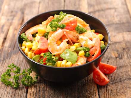 Colourful corn salad