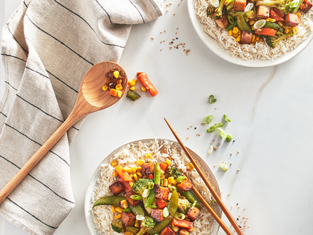 Quick vegetable stir-fry with Hoisin sauce