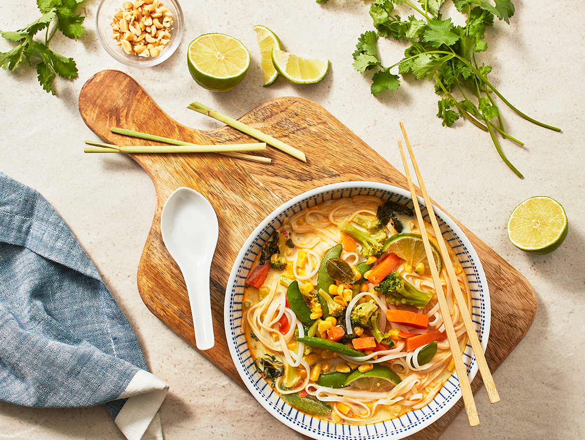 Tom Yum style vegetable soup