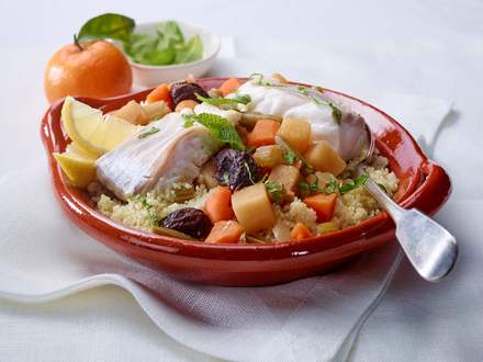 Tajine de poisson et légumes à l’orange